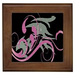 Violet Calligraphic Art Framed Tiles Front