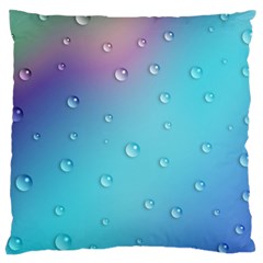 Water Droplets Large Cushion Case (two Sides) by Nexatart