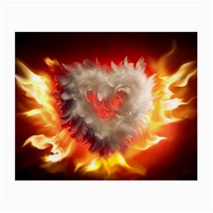 Arts Fire Valentines Day Heart Love Flames Heart Small Glasses Cloth by Nexatart