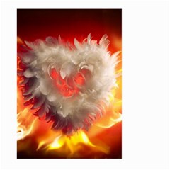 Arts Fire Valentines Day Heart Love Flames Heart Large Garden Flag (two Sides) by Nexatart