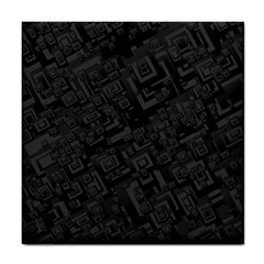 Black Rectangle Wallpaper Grey Tile Coasters by Nexatart