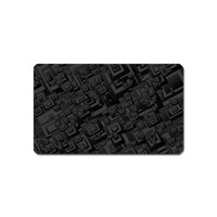 Black Rectangle Wallpaper Grey Magnet (name Card) by Nexatart