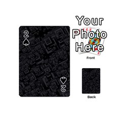 Black Rectangle Wallpaper Grey Playing Cards 54 (mini)  by Nexatart