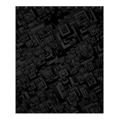 Black Rectangle Wallpaper Grey Shower Curtain 60  X 72  (medium) 