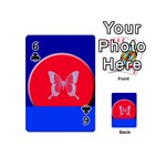 Blue Background Butterflies Frame Playing Cards 54 (Mini)  Front - Club6