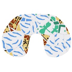 Broken Tile Texture Background Travel Neck Pillows