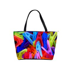 Clothespins Colorful Laundry Jam Pattern Shoulder Handbags by Nexatart