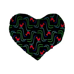 Computer Graphics Webmaster Novelty Pattern Standard 16  Premium Heart Shape Cushions by Nexatart