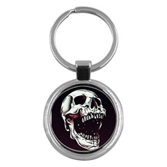 Death Skull Key Chains (round)  by Nexatart