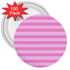 Fabric Baby Pink Shades Pale 3  Buttons (100 Pack)  by Nexatart