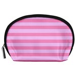 Fabric Baby Pink Shades Pale Accessory Pouches (Large)  Front