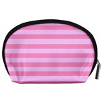 Fabric Baby Pink Shades Pale Accessory Pouches (Large)  Back