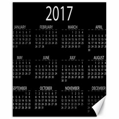 Full 2017 Calendar Vector Canvas 16  X 20  