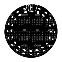 Full 2017 Calendar Vector Ornament (round Filigree)