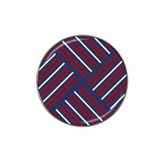 Geometric Background Stripes Red White Hat Clip Ball Marker (10 Pack) by Nexatart