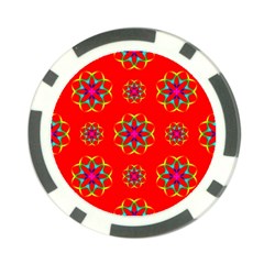 Geometric Circles Seamless Pattern Poker Chip Card Guard