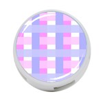 Gingham Checkered Texture Pattern 4-Port USB Hub (Two Sides)  Front