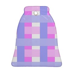 Gingham Checkered Texture Pattern Bell Ornament (two Sides) by Nexatart