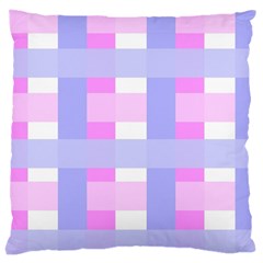 Gingham Checkered Texture Pattern Large Cushion Case (one Side) by Nexatart