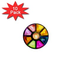 Glass Colorful Stained Glass 1  Mini Magnet (10 Pack)  by Nexatart