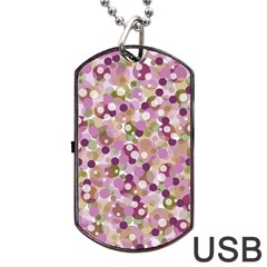Colorful Bubbles Dog Tag Usb Flash (two Sides) by Valentinaart