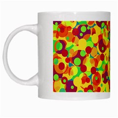 Bubbles Pattern White Mugs by Valentinaart