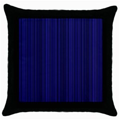 Deep Blue Lines Throw Pillow Case (black)