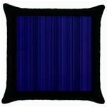 Deep blue lines Throw Pillow Case (Black) Front