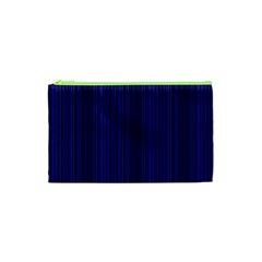 Deep Blue Lines Cosmetic Bag (xs) by Valentinaart