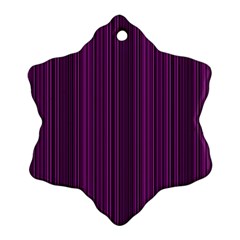 Deep Purple Lines Ornament (snowflake) by Valentinaart