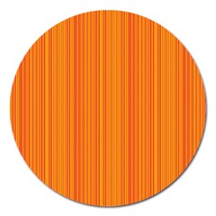 Orange Pattern Magnet 5  (round) by Valentinaart