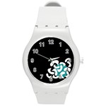 Elegant abstraction Round Plastic Sport Watch (M) Front
