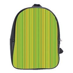 Green Lines School Bags(large)  by Valentinaart
