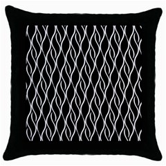 Elegant Black And White Pattern Throw Pillow Case (black) by Valentinaart