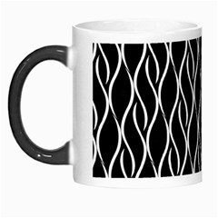 Elegant Black And White Pattern Morph Mugs by Valentinaart