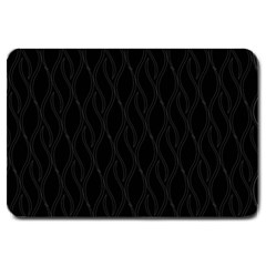 Black Pattern Large Doormat  by Valentinaart