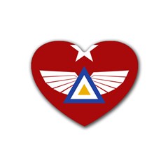 Emblem Of The Myanmar Air Force Rubber Coaster (heart)  by abbeyz71