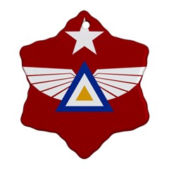 Emblem Of The Myanmar Air Force Snowflake Ornament (two Sides) by abbeyz71