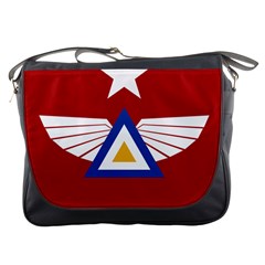 Emblem Of The Myanmar Air Force Messenger Bags by abbeyz71