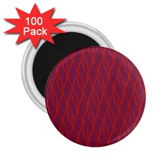 Red Pattern 2 25  Magnets (100 Pack) 