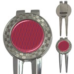 Red pattern 3-in-1 Golf Divots Front
