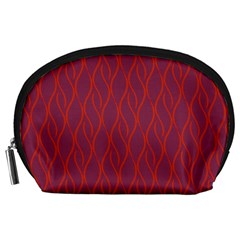 Red Pattern Accessory Pouches (large)  by Valentinaart