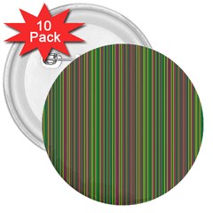 Green Lines 3  Buttons (10 Pack)  by Valentinaart