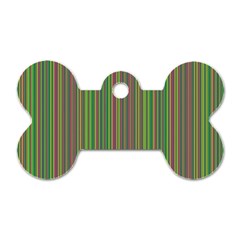 Green Lines Dog Tag Bone (two Sides) by Valentinaart