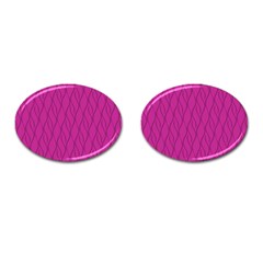 Magenta Pattern Cufflinks (oval)