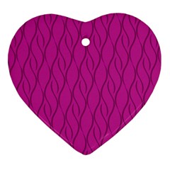 Magenta Pattern Heart Ornament (two Sides) by Valentinaart