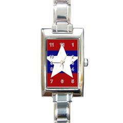 Flag Of The Bureau Of Special Operations Of Myanmar Army Rectangle Italian Charm Watch by abbeyz71