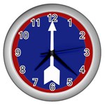 Flag of Myanmar Army Northern Command  Wall Clocks (Silver)  Front