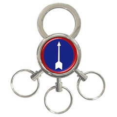 Flag Of Myanmar Army Northern Command  3-ring Key Chains by abbeyz71