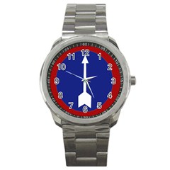 Flag Of Myanmar Army Northern Command  Sport Metal Watch by abbeyz71